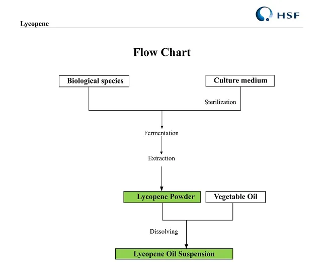 flow chart of Lycopene suspension